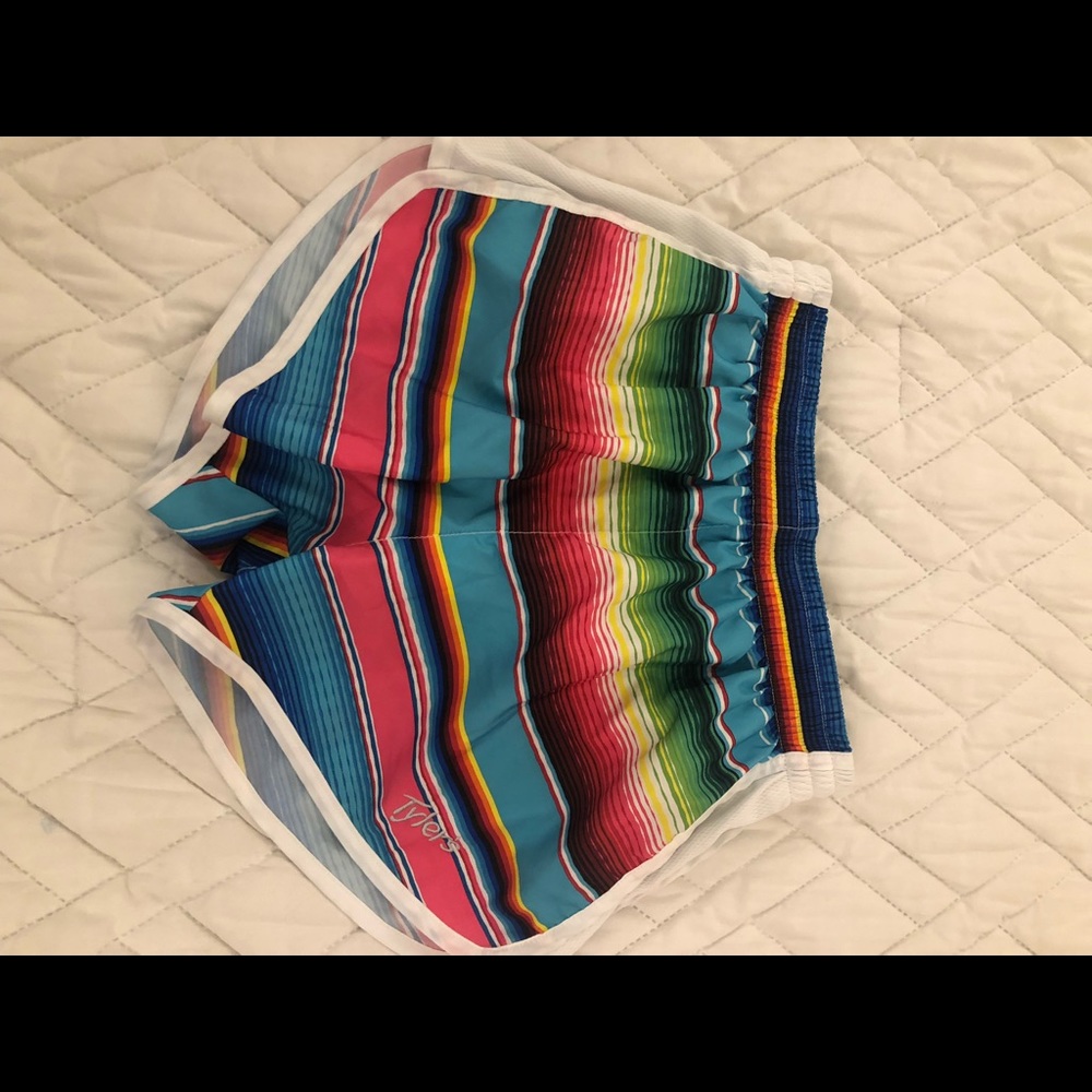 Tyler’s colorful shorts